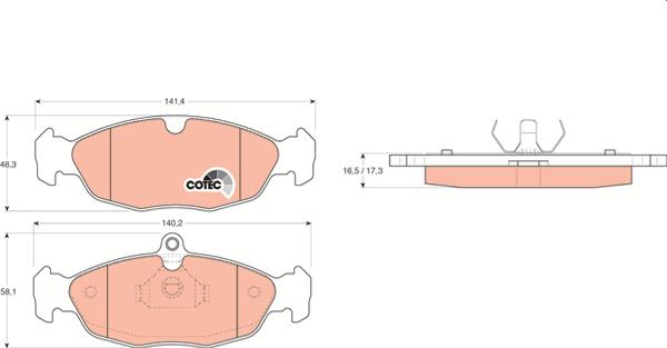 TRW GDB1040 - Гальмівні колодки, дискові гальма autozip.com.ua