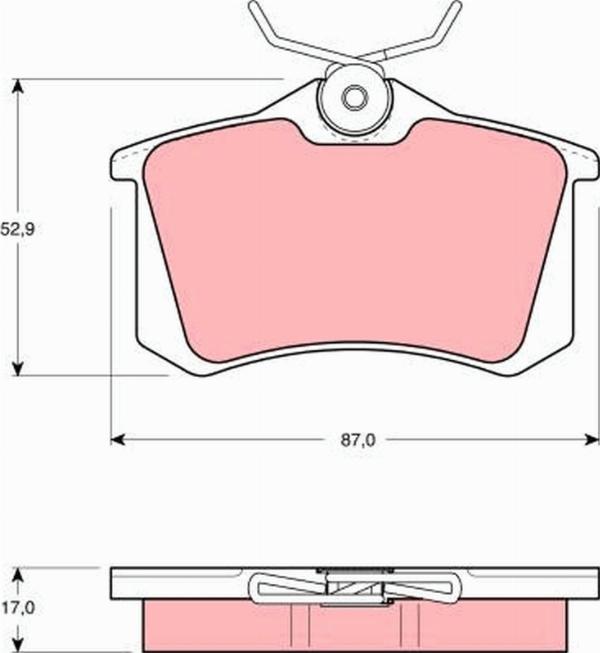 TRW GDB1055 - Гальмівні колодки, дискові гальма autozip.com.ua