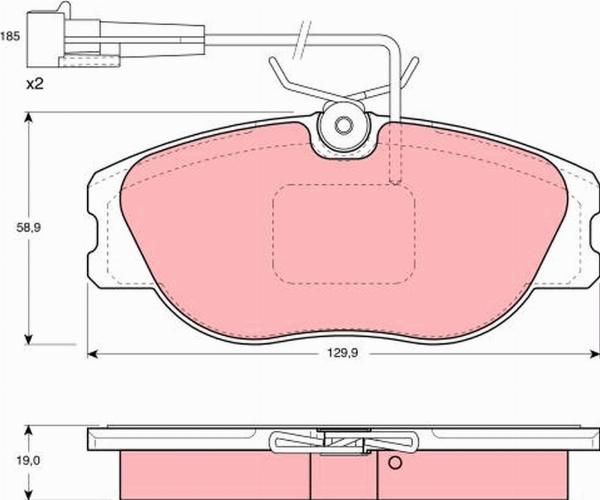 TRW GDB1058 - Гальмівні колодки, дискові гальма autozip.com.ua