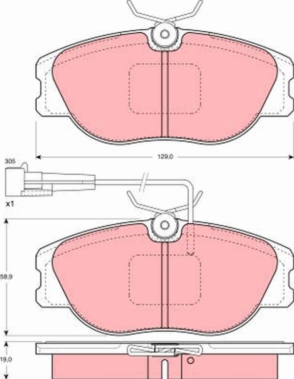 TRW GDB1052 - Гальмівні колодки, дискові гальма autozip.com.ua