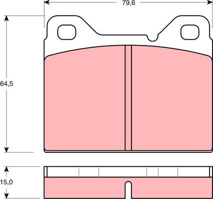 TRW GDB1065 - Гальмівні колодки, дискові гальма autozip.com.ua