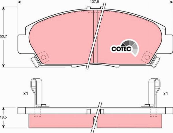 TRW GDB1061 - Гальмівні колодки, дискові гальма autozip.com.ua