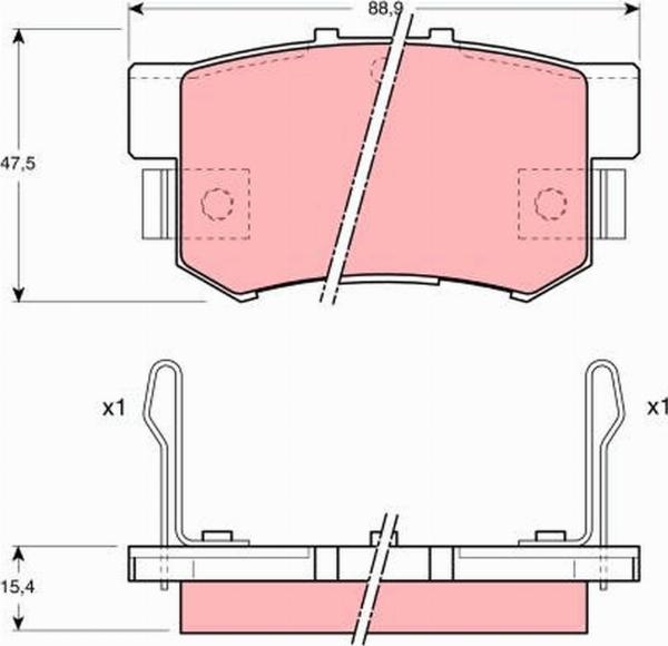 TRW GDB1063 - Гальмівні колодки, дискові гальма autozip.com.ua