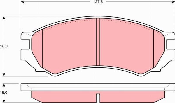 TRW GDB1005 - Гальмівні колодки, дискові гальма autozip.com.ua