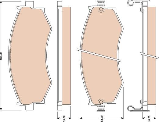 TRW GDB1016 - Гальмівні колодки, дискові гальма autozip.com.ua