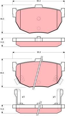 TRW GDB1010 - Гальмівні колодки, дискові гальма autozip.com.ua