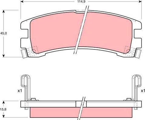 TRW GDB1018 - Гальмівні колодки, дискові гальма autozip.com.ua