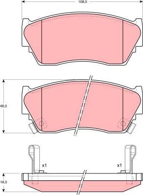 TRW GDB1012 - Гальмівні колодки, дискові гальма autozip.com.ua