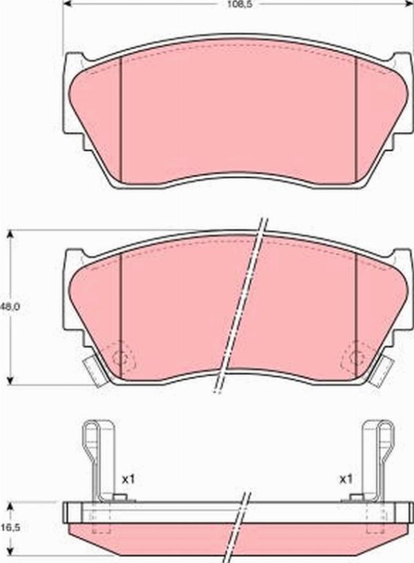 TRW GDB1012 - Гальмівні колодки, дискові гальма autozip.com.ua