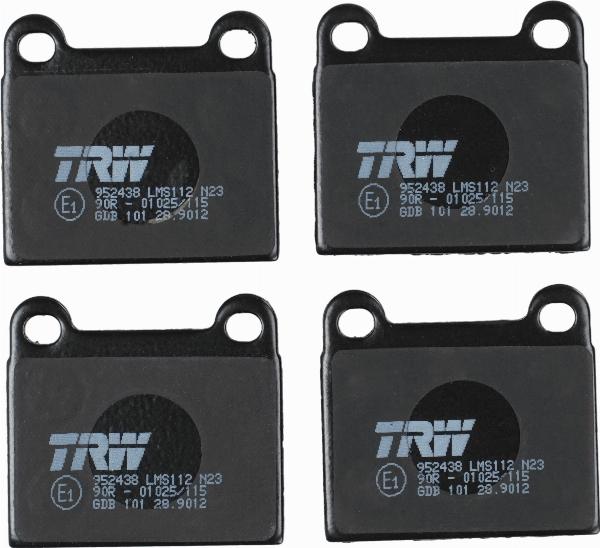 TRW GDB101 - Гальмівні колодки, дискові гальма autozip.com.ua