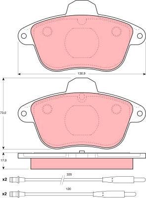 TRW GDB1085 - Гальмівні колодки, дискові гальма autozip.com.ua