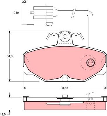 TRW GDB1035 - Гальмівні колодки, дискові гальма autozip.com.ua