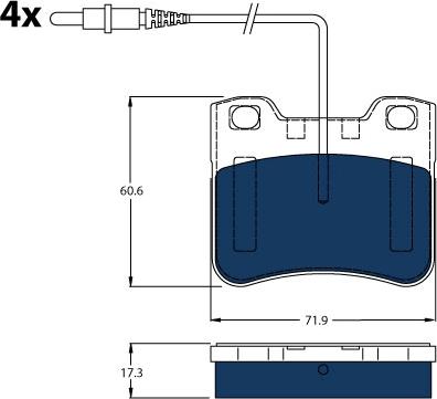 TRW GDB1031BTE - Гальмівні колодки, дискові гальма autozip.com.ua