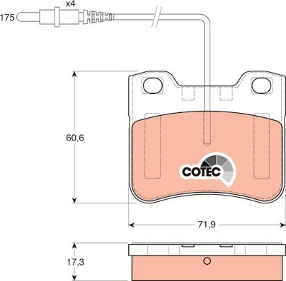 TRW GDB1031 - Гальмівні колодки, дискові гальма autozip.com.ua