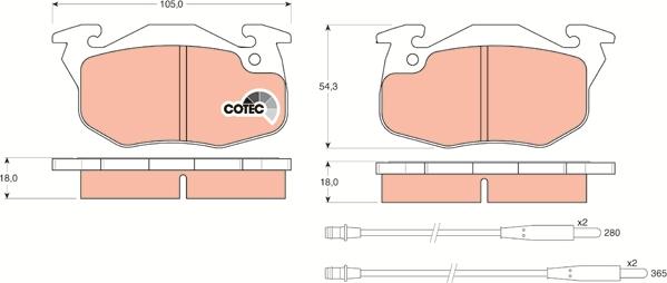 TRW GDB1033 - Гальмівні колодки, дискові гальма autozip.com.ua