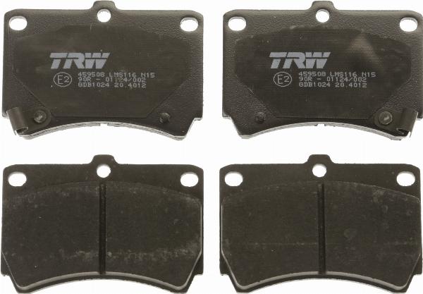TRW GDB1024 - Гальмівні колодки, дискові гальма autozip.com.ua