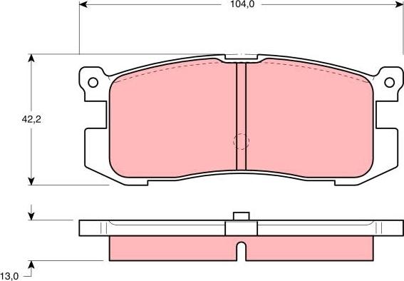 TRW GDB1025 - Гальмівні колодки, дискові гальма autozip.com.ua