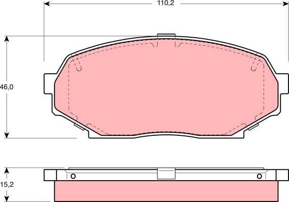 TRW GDB1028 - Гальмівні колодки, дискові гальма autozip.com.ua