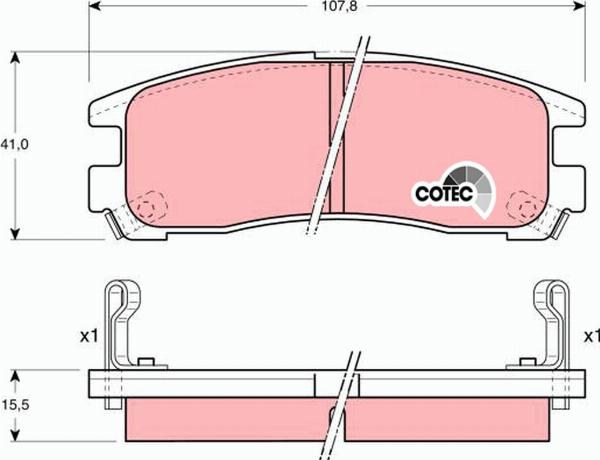 TRW GDB1023 - Гальмівні колодки, дискові гальма autozip.com.ua