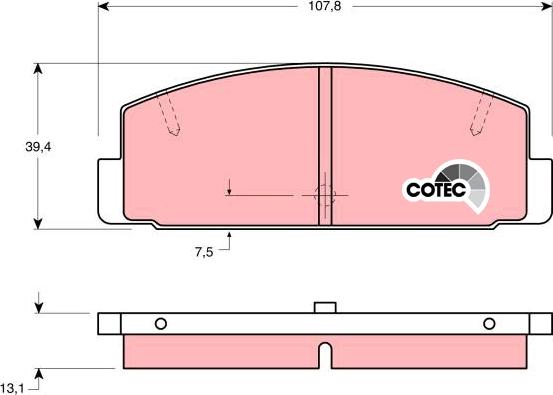 TRW GDB1027 - Гальмівні колодки, дискові гальма autozip.com.ua