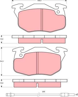 TRW GDB1079 - Гальмівні колодки, дискові гальма autozip.com.ua