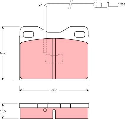 TRW GDB1075 - Гальмівні колодки, дискові гальма autozip.com.ua