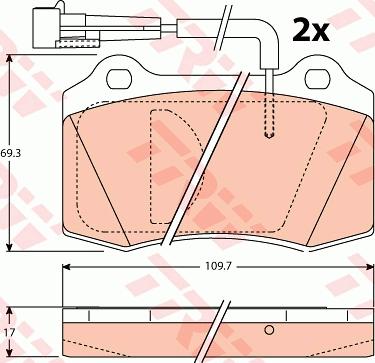 TRW GDB1191 - Гальмівні колодки, дискові гальма autozip.com.ua