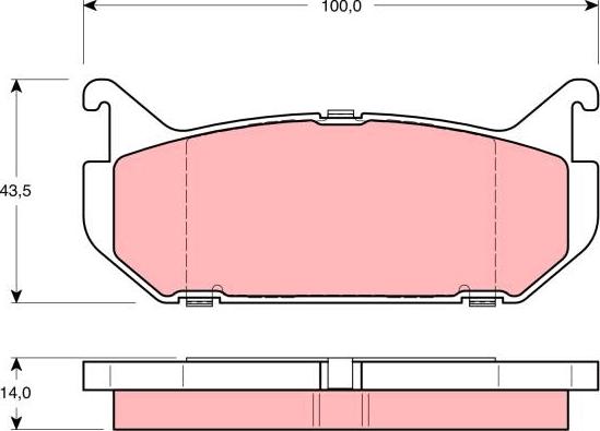 TRW GDB1140 - Гальмівні колодки, дискові гальма autozip.com.ua