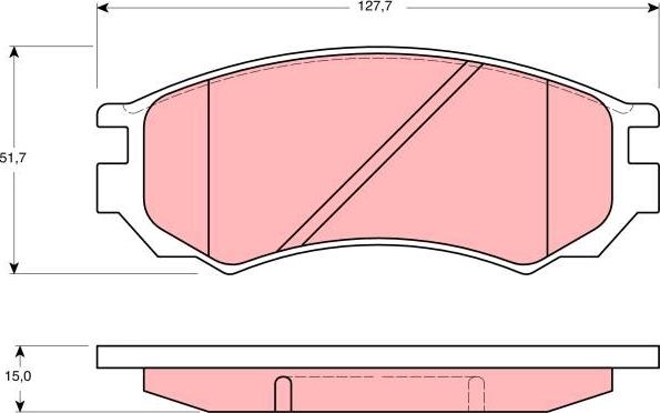 TRW GDB1141 - Гальмівні колодки, дискові гальма autozip.com.ua