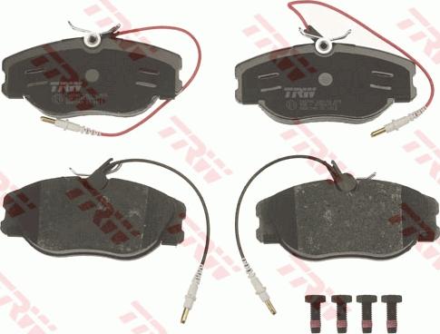 TRW GDB1148 - Комплект гальмівних колодок з 4 шт. дисків autozip.com.ua