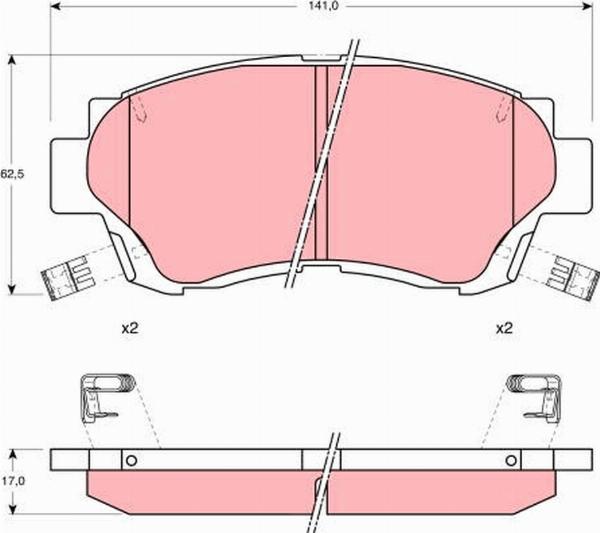 TRW GDB1142 - Гальмівні колодки, дискові гальма autozip.com.ua