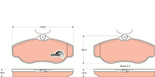 TRW GDB1156 - Гальмівні колодки, дискові гальма autozip.com.ua