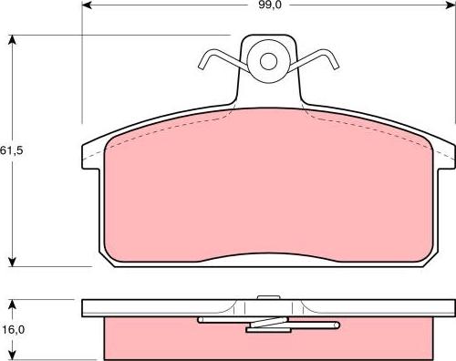 TRW GDB1165 - Гальмівні колодки, дискові гальма autozip.com.ua