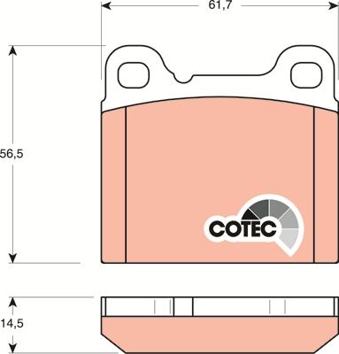 TRW GDB1160 - Гальмівні колодки, дискові гальма autozip.com.ua