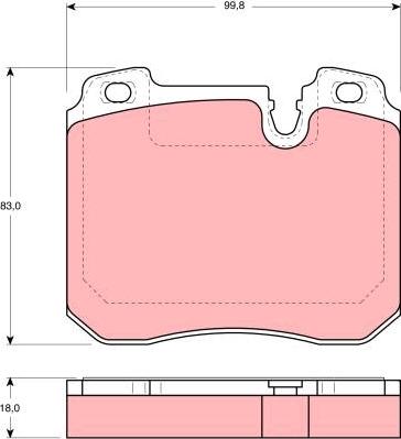 TRW GDB1161 - Гальмівні колодки, дискові гальма autozip.com.ua