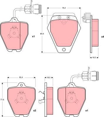 TRW GDB1162 - Гальмівні колодки, дискові гальма autozip.com.ua