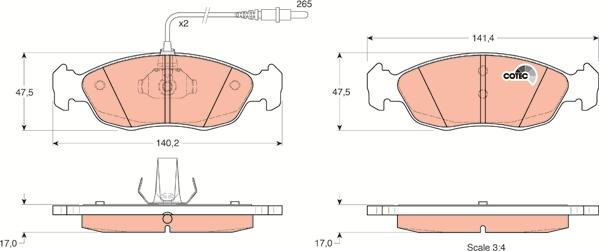 TRW GDB1104 - Гальмівні колодки, дискові гальма autozip.com.ua