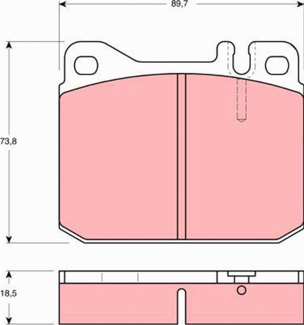 TRW GDB1103 - Гальмівні колодки, дискові гальма autozip.com.ua