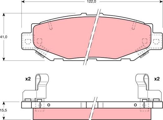 TRW GDB1185AT - Гальмівні колодки, дискові гальма autozip.com.ua