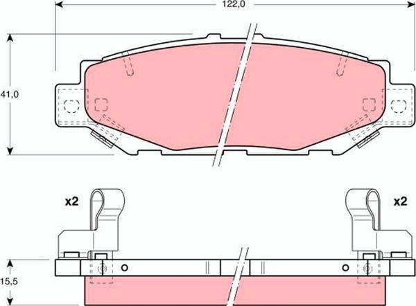 TRW GDB1185 - Гальмівні колодки, дискові гальма autozip.com.ua