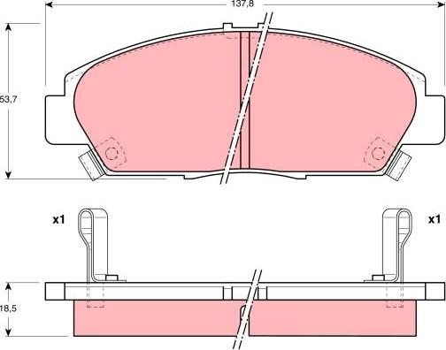 TRW GDB1180 - Гальмівні колодки, дискові гальма autozip.com.ua