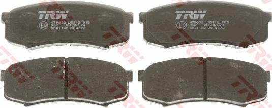 TRW GDB1182AT - Гальмівні колодки, дискові гальма autozip.com.ua