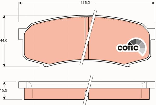 TRW GDB1182 - Гальмівні колодки, дискові гальма autozip.com.ua