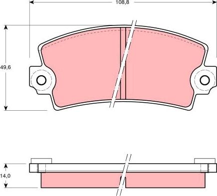 TRW GDB118 - Гальмівні колодки, дискові гальма autozip.com.ua