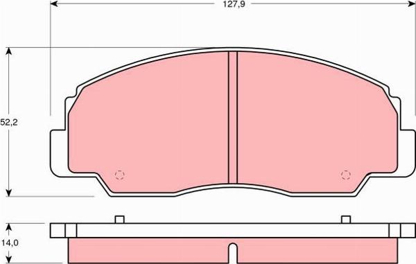 TRW GDB1134 - Гальмівні колодки, дискові гальма autozip.com.ua