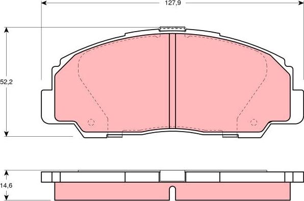 TRW GDB1135 - Гальмівні колодки, дискові гальма autozip.com.ua