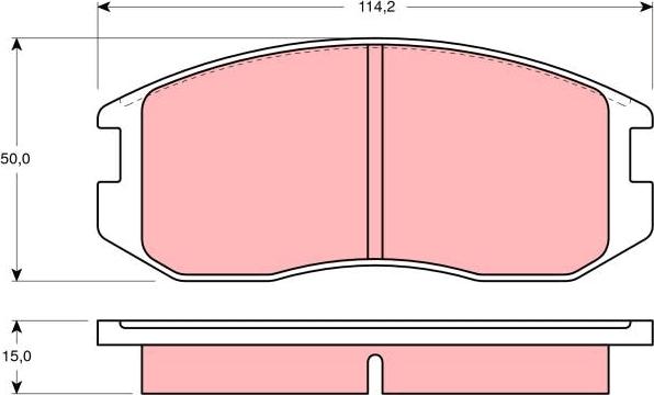 TRW GDB1129 - Гальмівні колодки, дискові гальма autozip.com.ua