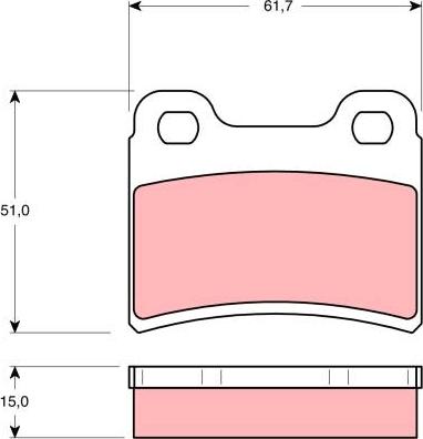 TRW GDB1124 - Гальмівні колодки, дискові гальма autozip.com.ua