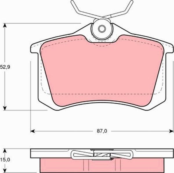 TRW GDB1121 - Гальмівні колодки, дискові гальма autozip.com.ua