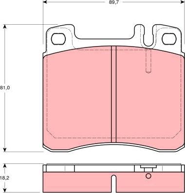 TRW GDB1122 - Гальмівні колодки, дискові гальма autozip.com.ua